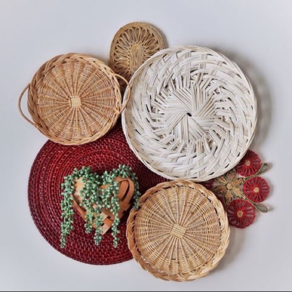 Set of 3 “Catch All” Boho Woven Baskets Home Decor